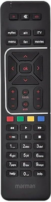 Marman Compatible with Airtel DTH Remote Control Suitable for SD HD Set Top Box Match Keys Exactly with Existing Setup Box Remote Control - Non Voice Command Airtel Set Top Box Remote Controller(Black)