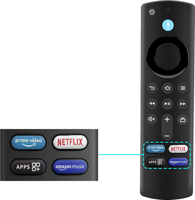 MARS Amazon Fire stick Remote 3rd Gen. Remote Control Compatible for 3rd Gen Amazon FireStick With Voice command Amazon Fire Stick Tv Remote Controller(Black)