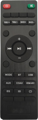 LipiWorld Home Theater System Remote (3D) Compatible For  Boat Soundbar Remote Controller(Black)