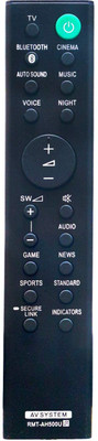 Hybite Remote RMT-AH500U Compatible for Sound Bar HT-S350 HT-SD35 SA-WS350 SA-S350 SA-WSD35 SA-SD35 HTS350 HTSD35 SAWS350 SAS350 SAWSD35 SASD35, Sony RMT-AH500U Remote Controller(Black)