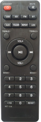 LipiWorld HT 114 Home Theater System Remote Control Compatible For  IBall Sound bar Remote Controller(Black)