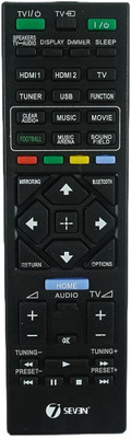 7SEVEN Compatible for Sony AV System RM-ANU200 Model Suitable for Sony Receiver System HT-IV300 Model Remote Controller(Black)