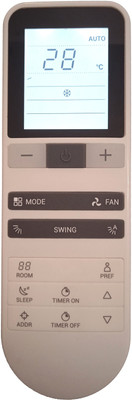 LipiWorld 227O AC Remote Control Compatible For  Bluestar AC Remote Controller(Grey)