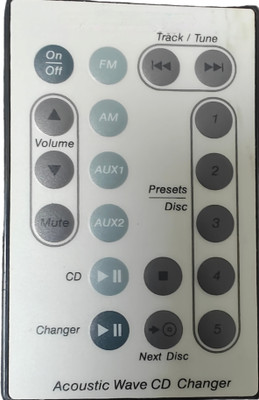 Ehop Compatible Remote Control for  Acoustic Wave CD Changer Wave Radio Bose Remote Controller(White)