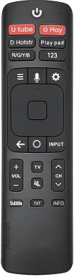 Marman Compatible With VU TV Remote Control Original ERF3L69V Model for Smart Android HD 4K LED QLED TV with Bluetooth, Voice Command & Hotkeys - Pairing Must VU TV Remote Controller(Black)