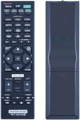 ERNIL RMTAM210U Remote Compatible for SHAKE-X30D MHC-V44D MHC-V50D SAW-GT4D SHAKE-X10D MHC-GT4D SHAKE-X70D Sony Home System RMT-AM210U (Same Remote Will Only Work) Remote Controller(Black)