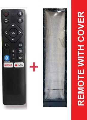 Paril ®14 Remote Compatible with Lloyd Smart led/lcd Tv Remote with PU leather Cover (No Voice Command), (Remote +Cover)Combo, (Before Order,match with your old remote) Remote Controller(Black)