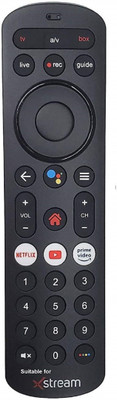 vmps 1 Year Warranty Without Voice TV Remote Compatible for Airtel Xstream Remote Remote Controller(Black)