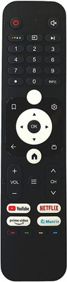 BhalTech HTR-U31 H43K66UG Plus H50K66UG Plus H55K66UG Plus H58K66UG Plus H65K66UG Plus Led TV Remote (Without Voice Function) Compatible for Haier Remote Controller(Black)