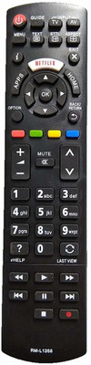 BhalTech RM-L1268 Netflix Compatible for LED LCD TV Netflix Panasonic Tv Remote Controller(Black)
