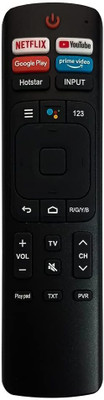 7SEVEN Compatible Hisense Tv Remote Control for Smart Android 4K LED UHD Erf3r69h Model Non Voice Command Hisense Tv Remote Controller(Black)