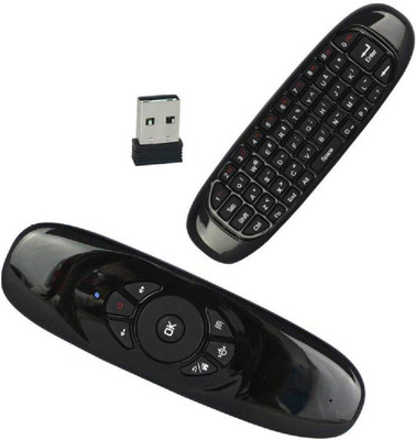 MARS Bluetooth Voice Remote Compatible for Mi TV Remote Netflix Prime Video Hot Keys Air Mouse Keyboard, 2.4GHz Technology Wireless Air Mouse Keyboard Remote Control Realme TV, Samung TV, sony bravia, mi tv Remote Controller(Black)