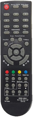 BhalTech 2 in 1 ON103 RC115E-RC115F CRT TV Universal Compatible with CRT TV Onida Tv Remote Controller(Black)