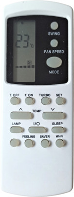 Ehop AC-31B Compatible remote control for AC with Turbo,Lamp and wifi Function Voltas Remote Controller(White)