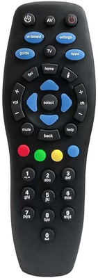 Marman Compatible With Tata Sky Set Top Box Remote Control and Replacement of Original DTH HD SD Tata Play Remote Non Voice Command – No Pairing Required Tata Sky, Tata Play Remote Controller(Black)