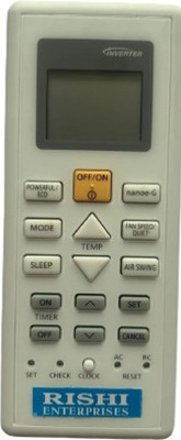 RISHI ENTERPRISES THIS REMOTE IS COMPATILE FOR INVERTOR AC REMOTE PANASONIC Remote Controller(White)