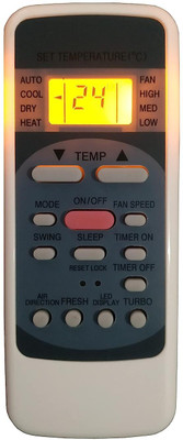 BhalTech 12 AC Remote Control with Display Light Compatible for Onida AC Remote with Backlight Remote Controller(White)
