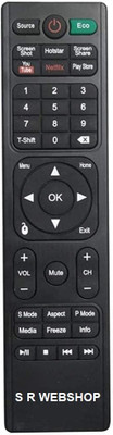 S R WEBSHOP `Smart LED Remote Compatible with HOM, BPL, Mitsun, Akai, MEPL, Mitashi Intex & Truvison Smart LED Remote Controller(Black)