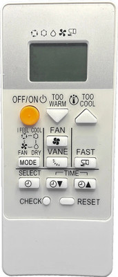 RESORB RE 122 B MITSUBISHI Compatible for Midea, Voltas and Lloyd Air conditioner Remote Controller(White)