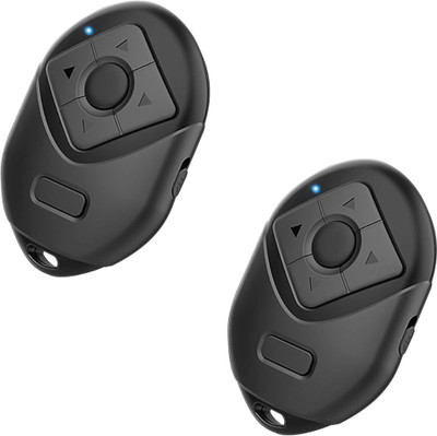 Elevea Buy 1 Get 1 Portable Bluetooth Shutter Remote Control - 15 Years Warranty Air Mouse Remote Controller(Black)