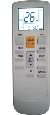 LipiWorld AC Remote Control With Display Light Backlight Compatible For  MARQ AC Remote Controller(Grey)