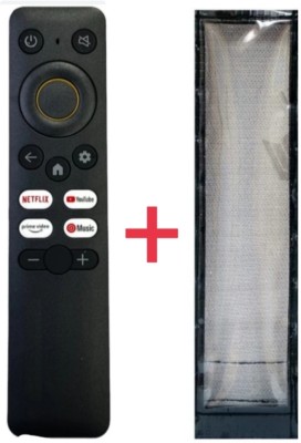Paril (Remote+Cover) Tv Remote compatible for Realme Smart led/lcd Tv (TvR-55 RC) With PU Leather Protective Cover(NO Voice Command)(Same remote Only will work) Remote Controller(Black)