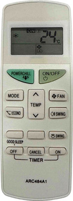 SHIELDGUARD AC Remote Control 132E Compatible for Daikin AC Remote Controller(White)