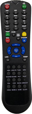 SHIELDGUARD Universal Remote Control No. 502 Compatible for TV Akai Remote Controller(Black)