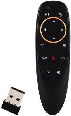 V4 Gadgets Voice Air Mouse 2.4G Wireless Infrared Remote with 6 Axis Gyroscope and IR Learning Air Fly Mouse with Voice Input for Android TV Box/PC/Projector Remote Controller(Black)