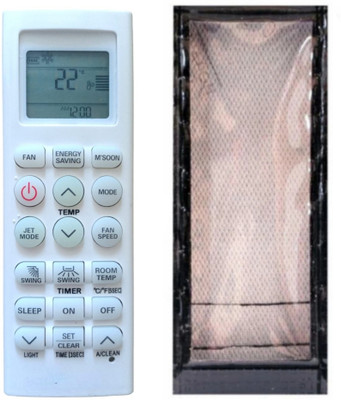 Ethex C-12 Re-36G Remote With cover (Remote+Cover) Ac Remote compatible for LG Ac (jet mode) Remote Controller(White)