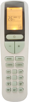 LipiWorld 133B (WiFi) AC Remote With Display Light Backlight Compatible For  VOLTAS AC Remote Controller(Grey)