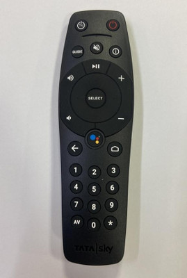 Sugnesh Tata sky HD set top box remote control (Without Voice ) Tata ply SD /HD/HD+/ 4A DTH set top Box remote, (Unbreakable ABS Plastic Quality) Remote Controller(Black)