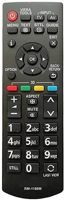 ERNIL RM-1180M Universal LED LCD TV Remote Control with Viera Tool for Panasonic LED Panasonic LED LCD TV Remote Controller(Black)