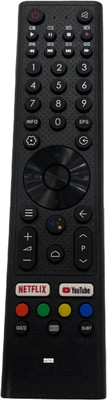 Pyai Remote Control 755 Compatible for Infinix LED TV (Without Voice function) (Match with your old remote) Remote Controller(Black)