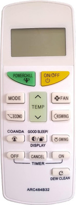 RESORB RE 132L DAIKIN Compatible for DAIKIN Air conditioner Remote Controller(White)