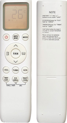 ERNIL 241A AC Remote Compatible for TCL AC Remote (With iFeel Button & Back Light)(Your Old Remote Must be Same) Remote Controller(White)