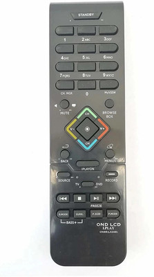 BhalTech ON98 (LX298) LCD LED TV Remote Control Onida Tv Remote Controller(Black)