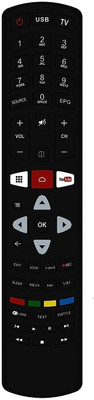 HDF Compatible for Micromax Canvas 32 LED TV Micromax Canvas 32 Inches TV Remote Controller(Black)