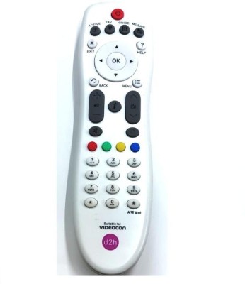 sayeny Videocon D2H Dish New Remote Compatible with Videocon D2H Dish Remote Remote Controller(White)