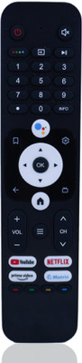 7SEVEN Compatible of Haier Tv Remote Original HTR-U31 Model Suitable for Smart Android 4K Led QLED FHD UHD with Voice Command Haier Tv Remote Controller(Black)
