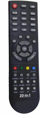 cosmos systems DEN hd/sd rEMOTE 20IN1 dEN20IN1 20-in-1 SCPL-3 TACTV Den, ACN-1 DDC-3, Subodhya, Bhoomika Remote Controller(Black)
