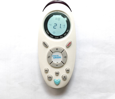 Harsh Enterprises YY-143 Light Compatible for Onida Split/window AC remote control ONIDA AC Remote with Backlight with AAA Battery Free Onida Remote Controller(White)
