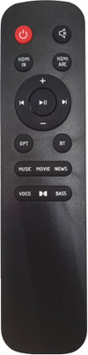LipiWorld SB190 Home Theater System Remote Control Compatible For  JBL Soundbar Remote Controller(Black)
