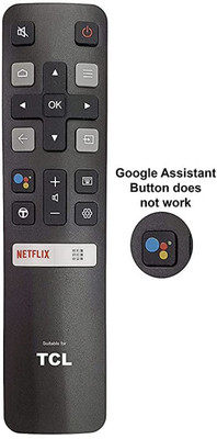 Gezok TCL Remote  for Smart HD TV without Voice Function /Google Assistant TCL Remote Controller(Black)