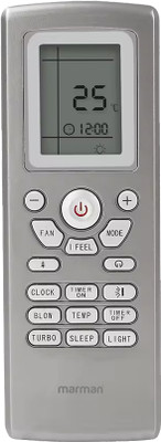 Marman Compatible with Videocon AC Remote Original YT1F Model 176 Suitable for 1 | 1.5 | 2 Ton Split, Window Air Conditioner - Match Keys Exactly with Existing Videocon Remote Controller(White)