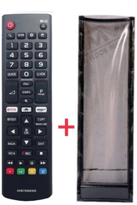 Ethex C-27 New TvR-92 Remote With cover (Remote+Cover) Universal Remote compatible for LG Smart led/lcd/Plasma Tv Remote Remote Controller(Black)
