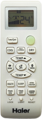 Harsh Enterprises Compatible for Haier Split AC with Backlight Remote Control Turbo/Quiet mode Air Conditioner Remote control with Battery Free Harsh Enterprises Remote Controller(White) Harsh Enterprises Compatible for Haier Split AC with Backlight Remote Control Turbo/Quiet mode Air Conditioner Remote control with Battery Free Harsh Enterprises Remote Controller(White)