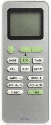 RESORB RE 221A Compatible for Godrej Kelvinator Hitachi TCL AC remote Remote Controller(Balck)