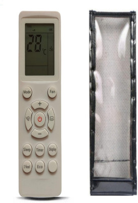 Paril (Remote+Cover) Ac Remote compatible for Daikin Ac Re-247 With PU Leather Protective Cover( EXACTLY SAME REMOTE WILL ONLY WORK) Remote Controller(Black)