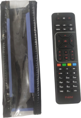Airtel Original Remote Control for Digital TV DTH with SD/HD Recording 42 KEYS With Pouch Remote Controller(Black)